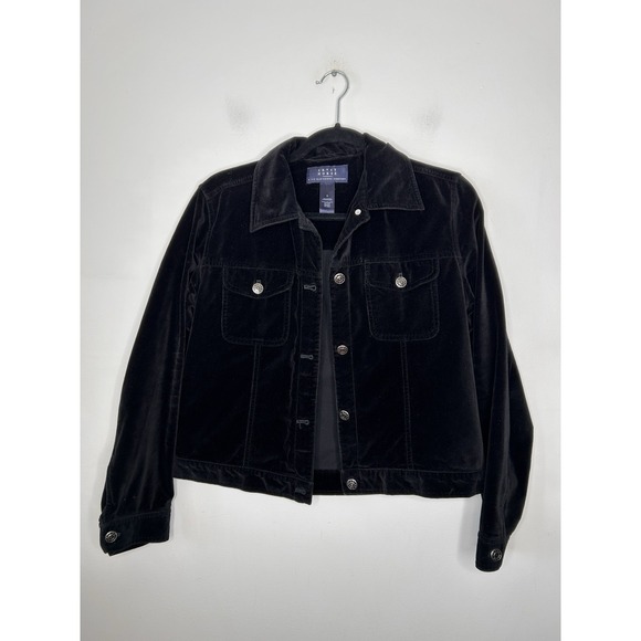 Crazy Horse Vintage Black Blazer Jacket Long Sleeve Buttons Size Small - Picture 1 of 6